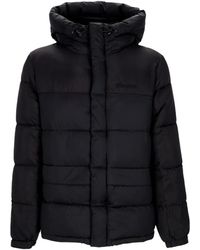 Propaganda - Jassen ,Zwart ,Polyester Zwarte Puffer Donsjas Met Capuchon - Lyst
