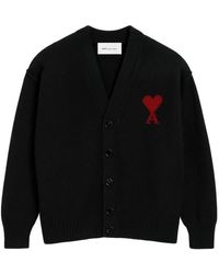 Ami Paris - Ami De Coeur Cardigan - Lyst