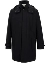 Fay - Jassen ,Zwart ,Polyester Morning Travel Coat - Lyst