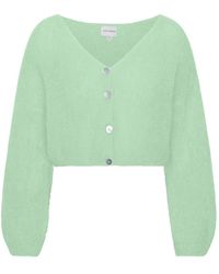American Dreams - Truien & Vesten ,Groen ,Wol Cornelia Cropped Pullover - Lyst