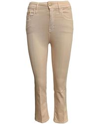 Jacob Cohen - Jeans ,Katoen Cropped Straight Leg High Waist Jeans - Lyst