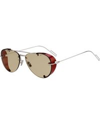 Dior - Chroma 1 occhiali da sole argento/marrone chiaro - Lyst