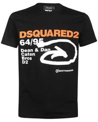 DSquared² - Baumwoll-T-Shirt Mit Einzigartigem Stil - Lyst
