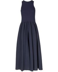 Ottod'Ame - Geripptes Jersey- Und Popeline-Kleid - Lyst