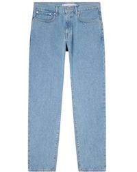 Edwin - Jeans ,Blauw ,Katoen Blauwe Cosmos Broek, Katoen, Rechte Pijp - Lyst