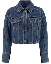 Balmain - Jassen ,Blauw ,Denim Cropped Jas Van Vaal Denim - Lyst