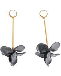 Malababa - Pendientes De Latón Con Motivo De Pétalo Ligero, Mujer, Talla - Lyst