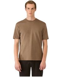 Sunspel - Tops ,Bruin ,Katoen Relaxed Fit Heavyweight T-Shirt - Lyst