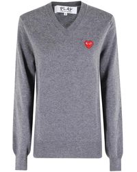 COMME DES GARÇONS PLAY - V-Neck Knitwear - Lyst