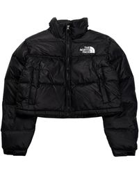 The North Face - Jassen ,Zwart ,Nylon Nuptse Short Jacket - Lyst