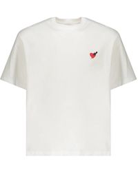 Neil Barrett - Tops ,Wit ,Katoen Thunderbolt Badge T-Shirt - Lyst