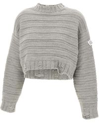 MM6 by Maison Margiela - Round-Neck Knitwear - Lyst