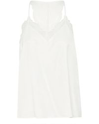 Cream - Sleeveless Tops - Lyst
