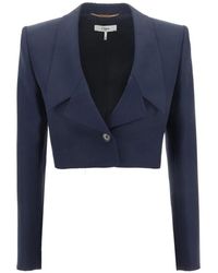 Chloé - Monochroom Patroon Wollen Blazer Jas - Lyst