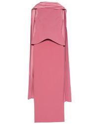 Solace London - Kleedjes ,Roze ,Mouwloze Jurk Met Hoge Hals En Peplum - Lyst