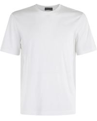 Roberto Collina - Weißes T-Shirt Mit Rundhalsausschnitt - Lyst
