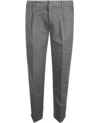 Fay - Broeken ,Grijs ,Leer Chinos - Lyst