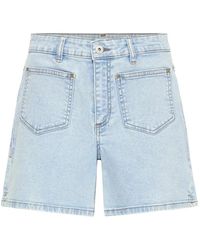 Ichi - Korte Broeken ,Blauw ,Denim Denim Shorts - Lyst