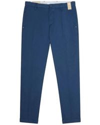 AT.P.CO - Broeken ,Blauw ,Katoen Blauwe Katoenen Chino Broek - Lyst