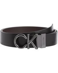 Calvin Klein - Set cintura nera con 2 fibbie - Lyst