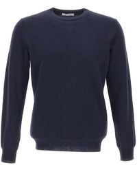 Kangra - Truien & Vesten ,Blauw ,Wol Trui Met Ronde Hals - Lyst