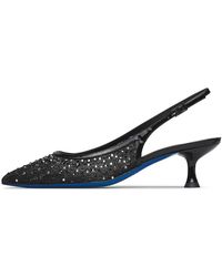 Loriblu - Schoenen ,Zwart ,Leer Slingbacks Met Kant En Lakleer Met Juwelen - Lyst