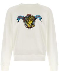 KENZO - Hoodies & Sweatvesten ,Wit ,Katoen Jumping Tiger Crewneck Sweatshirt - Lyst