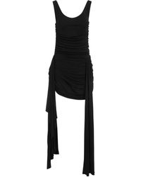 Mugler - Vestido negro con dobladillo asimétrico - Lyst
