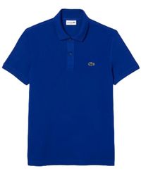 Lacoste - Slim fit baumwoll polo shirt (blau) - Lyst