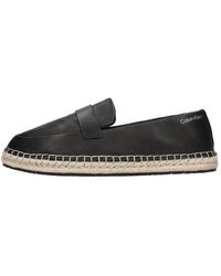 Calvin Klein - Schoenen ,Zwart ,Leer Leren Espadrille Loafers - Lyst