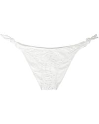 Mc2 Saint Barth - Gemustertes Hochgeschnittenes Slip Mit Seitlichen Riemen - Lyst