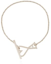 Ami Paris - Accessoires ,Grijs ,Armband Met Logo - Lyst