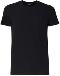 Dondup - Tops ,Zwart ,Katoen Zwart Katoenen T-Shirt Met Logo - Lyst