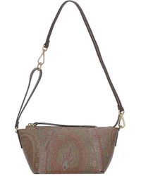 Etro - Tassen ,Bruin ,Katoen Essentiële Paisley Mini Tas - Lyst