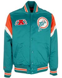 Mitchell & Ness - Jassen ,Groen ,Polyester Miami Dolphins Nfl Bomberjack - Lyst