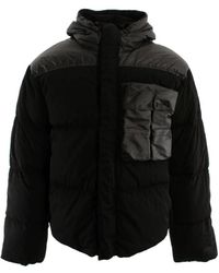 C.P. Company - Jassen ,Zwart ,Leer Eco Chrome-R Down Jacket - Lyst