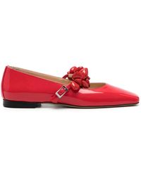 Mach & Mach - Rote glitzer schnallenschuhe - Lyst