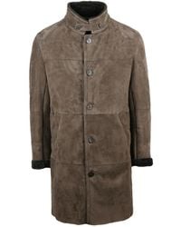 Gimo's - Jassen ,Bruin ,Leer Sherling Jas - Lyst