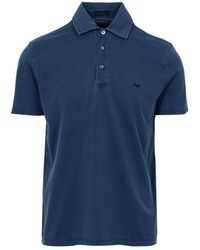 Fay - Tops ,Blauw ,Katoen Blauw Katoenen Jersey Polo Shirt - Lyst