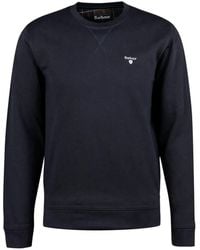 Barbour - Hoodies & Sweatvesten ,Blauw ,Katoen Crew-Neck Sweatshirt Met Geborsteld Katoen - Lyst