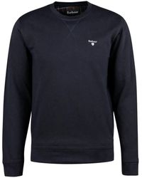 Barbour - Hoodies & Sweatvesten ,Blauw ,Katoen Crew-Neck Sweatshirt Met Geborsteld Katoen - Lyst