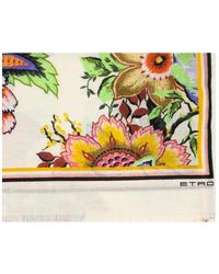 Etro - Sciarpa con stampa bouquet multicolore - Lyst