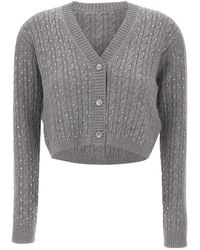 Max Mara - Truien & Vesten ,Grijs ,Wol Thames Cardigan - Lyst