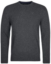Barbour - Truien & Vesten ,Grijs ,Wol Essentiële Wol Ronde Hals Trui Houtskool - Lyst