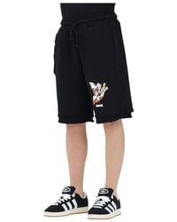 DISCLAIMER - Urban Schwarze Sportshorts Mit Graffiti-Logo - Lyst