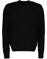Givenchy - Gebloemde Jacquard Katoenen Trui - Lyst