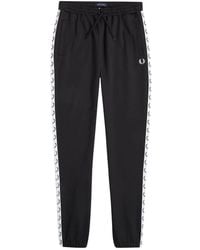 Fred Perry - Broeken ,Zwart ,Katoen Taped Track Pant - Lyst