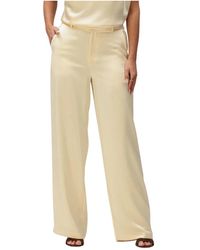Notre-v - Broeken ,Geel ,Polyester Nv-Hella Wijde Broek - Lyst