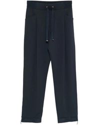 Herno - Broeken ,Blauw ,Spandex Drawstring Broeken - Lyst