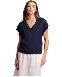 Kocca - Overhemden ,Blauw ,All Occasion V-Neck Top - Lyst